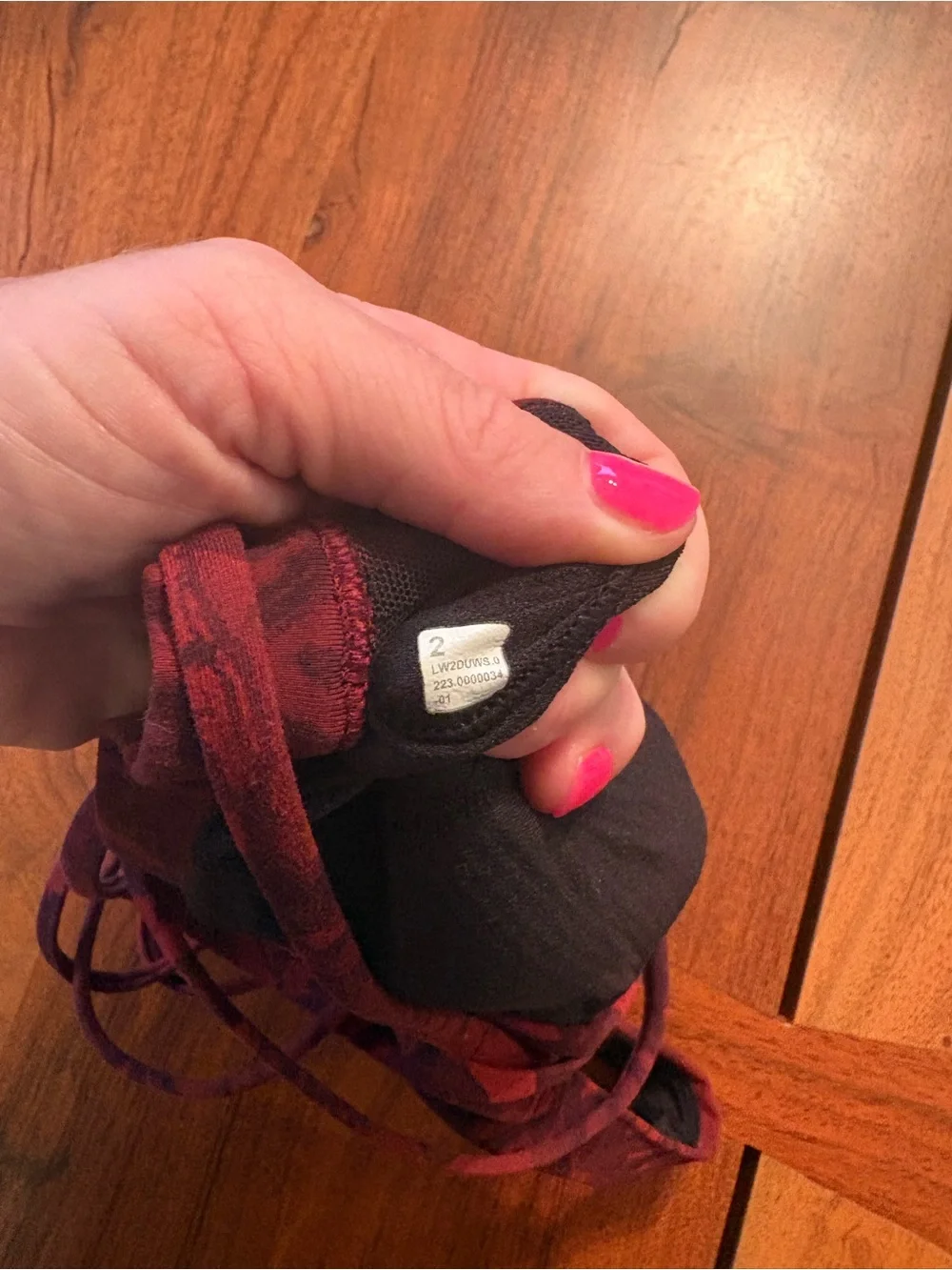 lululemon athletica Strappy Sports Bra - Maroon Swirl